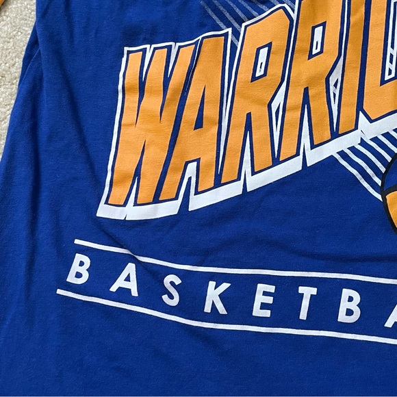 Golden State Warriors Shirt Mens Medium Blue Gold NBA Basketball Long Sleeve - Picture 6 of 14